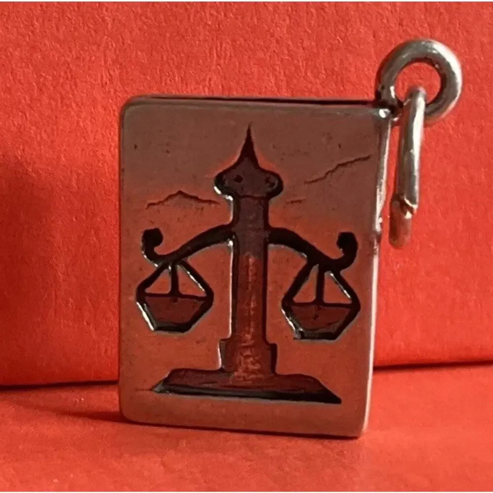 Vintage Sterling Silver LAW Book Charm - Picture 3 of 6